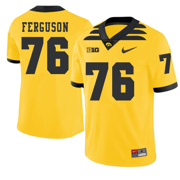 2019 Men #76 Dalton Ferguson Iowa Hawkeyes College Football Alternate Jerseys Sale-Gold